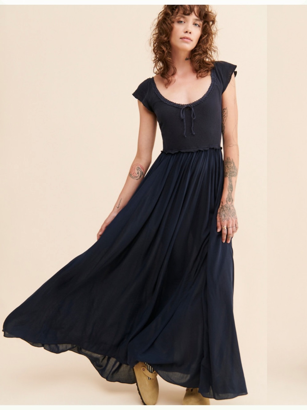 Flowy Freepeople Blue Maxi Dress
